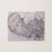 ヴィンテージニュージャージーの地図(1884) ジグソーパズル (横)