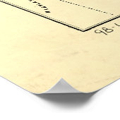 ヴィンテージニュージャージー鉄道地図(1869) ポスター (角)