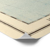 ヴィンテージニュージーランドの地図（1883年） ポスター (角)