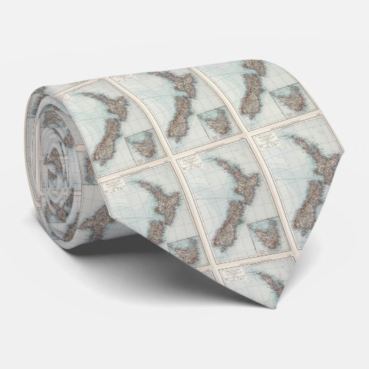 ヴィンテージニュージーランドの地図(1900年) ネクタイ (ロール)