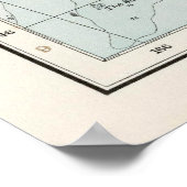 ヴィンテージニュージーランドの地図(1900年) ポスター (角)