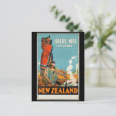 ヴィンテージニュージーランドまおりポスター ポストカード (スタンド正面)