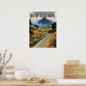 ヴィンテージニュージーランドトラベル ポスター (キッチン)