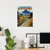 ヴィンテージニュージーランドトラベル ポスター (ホームオフィス)