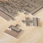 ヴィンテージニュージーランド物理地図(1880) ジグソーパズル (側面)