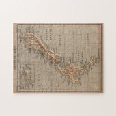 ヴィンテージニュージーランド物理地図(1880) ジグソーパズル (横)
