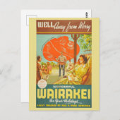 ヴィンテージニュージーランド観光レトロ旅行 ポストカード (正面/裏面)