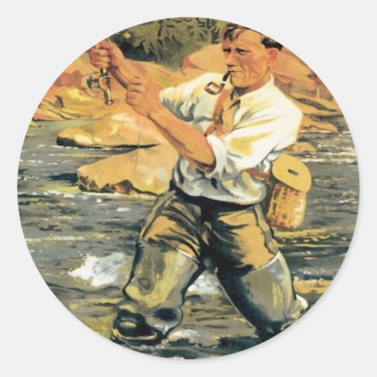 ヴィンテージニュージーランド魚釣り ラウンドシール (正面)