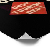 ヴィンテージニュージーランド1930のスポーツ観光ポスター ポスター (角)