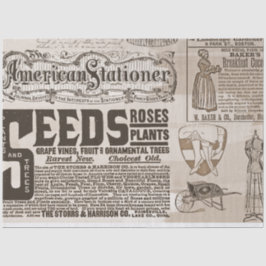 ヴィンテージニュース紙広告20x30デコページ 薄葉紙