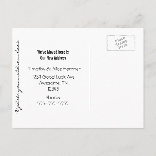 ヴィンテージニュース速報引っ越しました 案内ポストカード (裏面)
