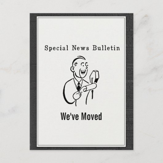 ヴィンテージニュース速報引っ越しました 案内ポストカード (正面)