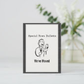 ヴィンテージニュース速報引っ越しました 案内ポストカード (スタンド正面)