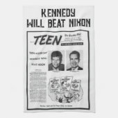 ヴィンテージニュースKennedyニクソン大統領の選挙 キッチンタオル (縦)