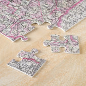 ヴィンテージニューハンプシャーとバーモントの地図(1861) ジグソーパズル (側面)