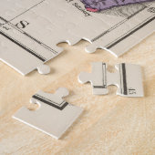 ヴィンテージニューハンプシャーとバーモント地質図 ジグソーパズル (側面)