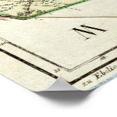 ヴィンテージニューハンプシャーの地図(1796) ポスター (角)