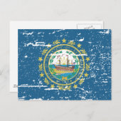 ヴィンテージニューハンプシャー州旗 ポストカード (正面/裏面)