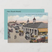 ヴィンテージニューフランスのマーケットニューオーリンズルイジアナ ポストカード (正面/裏面)