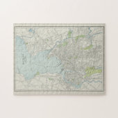 ヴィンテージニューヘブンコネチカットの地図(1901) ジグソーパズル (横)