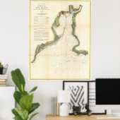 ヴィンテージニューヘブンハーバーの地図(1872) ポスター (ホームオフィス)