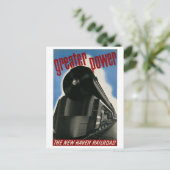 ヴィンテージニューヘブン鉄道機関車旅行 ポストカード (スタンド正面)