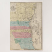 ヴィンテージニューベッドフォードMAの地図(1887) ジグソーパズル (縦)