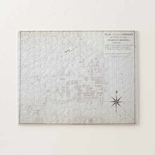 ヴィンテージニューベルンNCの地図(1769) ジグソーパズル (横)