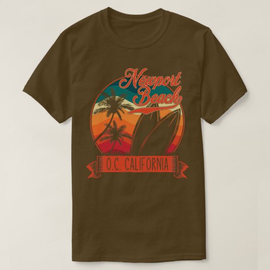ヴィンテージニューポートビーチオレンジカウンティカリフォルニアシュール Tシャツ (デザイン正面)