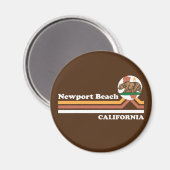 ヴィンテージニューポートビーチカリフォルニア マグネット (正面/裏面)