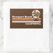 ヴィンテージニューポートビーチカリフォルニア 長方形シール (バッグ)