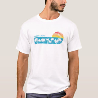 ヴィンテージニューポートビーチCAパームツリーレトロボーイズガール Tシャツ