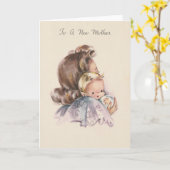 ヴィンテージニューマザーズデイカード カード (黄色い花)