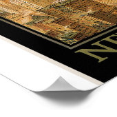 ヴィンテージニューヨークからグラスゴーby theいかりライン ポスター (角)