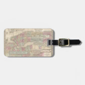 ヴィンテージニューヨークの地図パーソナライズされた- ラゲッジタグ (正面横)