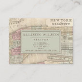 ヴィンテージニューヨークの地図パーソナライズされた- 名刺 (正面)