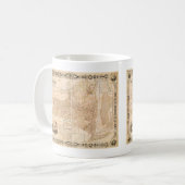 ヴィンテージニューヨークの地図州マグ コーヒーマグカップ (正面左)