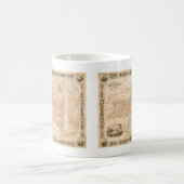 ヴィンテージニューヨークの地図州マグ コーヒーマグカップ (中央)