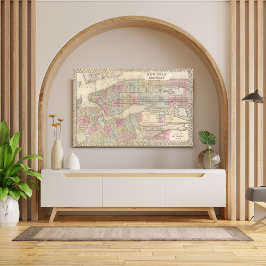 ヴィンテージニューヨークの地図/ブルックリン ポスター