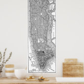 ヴィンテージニューヨークの地図(1811) ポスター (キッチン)