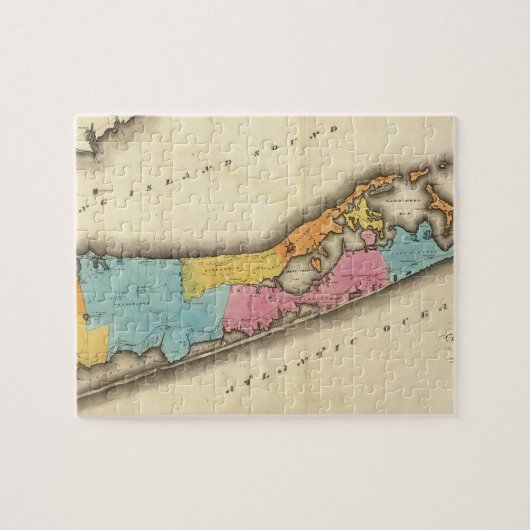 ヴィンテージニューヨークの地図(1829年) ジグソーパズル (横)