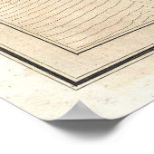 ヴィンテージニューヨークの地図(1839) ポスター (角)