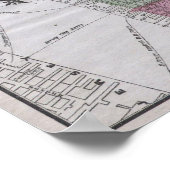 ヴィンテージニューヨークの地図(1863) ポスター (角)
