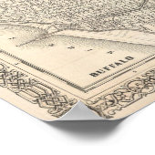 ヴィンテージニューヨークの地図（1864年） ポスター (角)