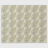 ヴィンテージニューヨークの地図(1869) ラッピングペーパー (フラット)