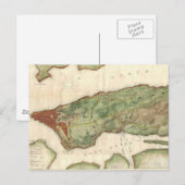 ヴィンテージニューヨークの地図(1878) ポストカード (正面/裏面)