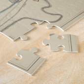 ヴィンテージニューヨークの地図(1883) ジグソーパズル (側面)