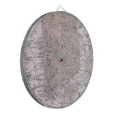 ヴィンテージニューヨークの地図(1884) ダーツボード (正面左)