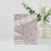 ヴィンテージニューヨークの地図(1886) ポストカード (スタンド正面)