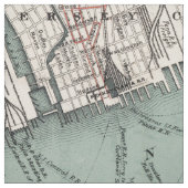 ヴィンテージニューヨークの地図(1897) ファブリック (見本)